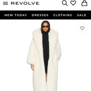 Faux Fur Hooded Coat in brown Giuseppe Di Morabito, Size Small